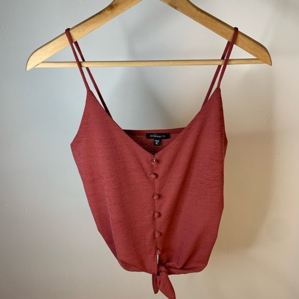 Dynamite Coral Crop Top